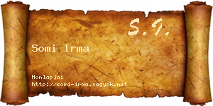 Somi Irma névjegykártya