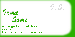 irma somi business card